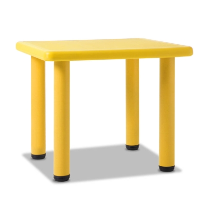 Keezi Kids Table Study Desk Children Furniture Plastic Yellow - Image 3
