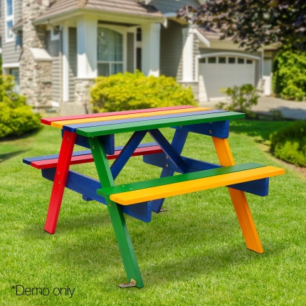 Keezi Kids Wooden Picnic Bench Set - Image 7