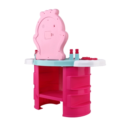 Keezi Kids Makeup Desk Play Set - Pink - Image 6