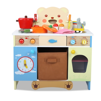 Keezi 10 Piece Kids Kitchen Play Set - Image 4