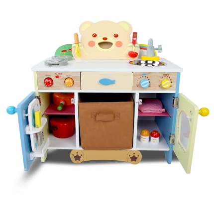 Keezi 10 Piece Kids Kitchen Play Set - Image 5