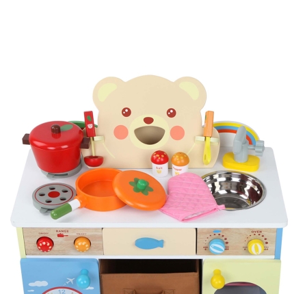 Keezi 10 Piece Kids Kitchen Play Set - Image 7