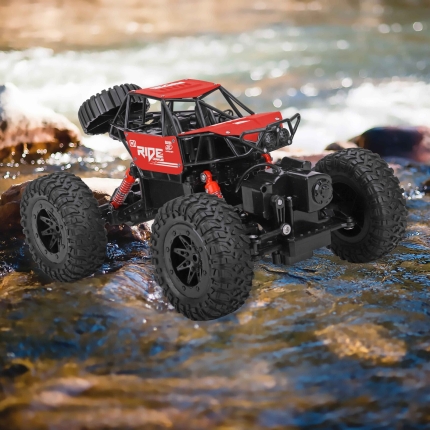 Remote Control Waterproof Amphibious Car (Red) - For All Terrains - Image 2