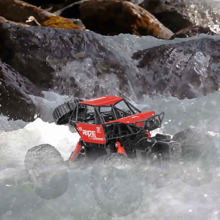 Remote Control Waterproof Amphibious Car (Red) - For All Terrains - Image 3