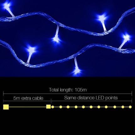 Jingle Jollys 100M Christmas String Lights 500LED Party Wedding Outdoor Garden - Image 2