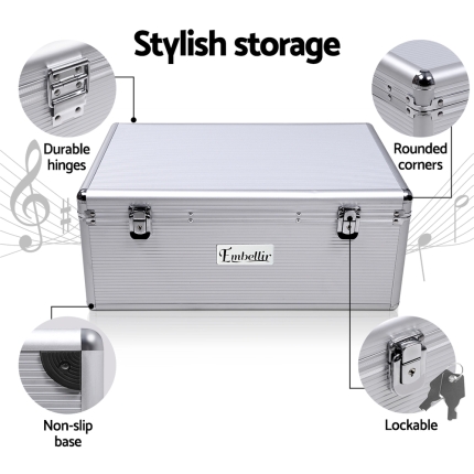 Embellir 500 Disc Aluminium Storage Box - Silver - Image 4