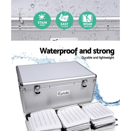 Embellir 500 Disc Aluminium Storage Box - Silver - Image 5