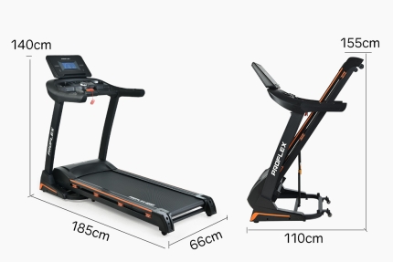 PROFLEX Electric Treadmill Auto Incline Foldable Run Machine 480MM Belt Home Gym Fitness Large - Image 6