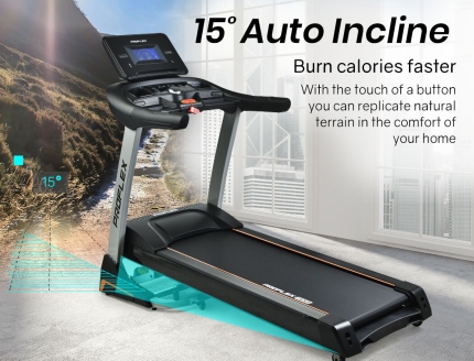 PROFLEX Electric Treadmill Auto Incline Foldable Exercise Run Machine Fitness Gym 4HP 480mm Belt - Image 9