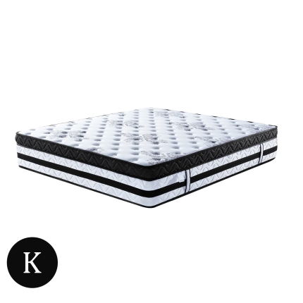 Laura Hill King Mattress Bed Size Euro Top 5 Zone Spring Foam 34cm Bedding - Image 11