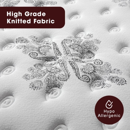 Laura Hill Single Mattress Bed Size Euro Top 5 Zone Spring Foam 34cm Bedding - Image 5