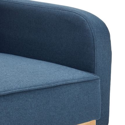 Sarantino 3-Seater Corner Sofa Bed with Chaise Lounge - Blue - Image 11