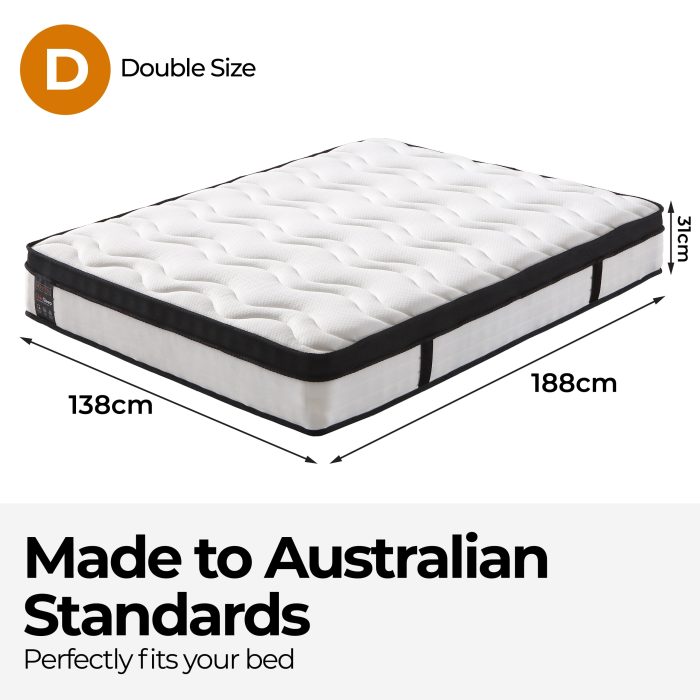 ChiroSleep Orthopaedic Euro Top Pocket Spring Double Mattress - Image 2