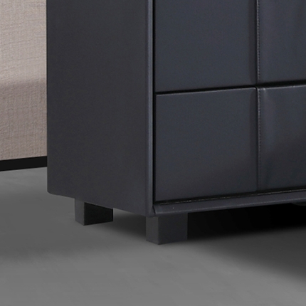 Prado Bedside Table MDF Construction Fabric Upholstery Iron Feet - Image 4