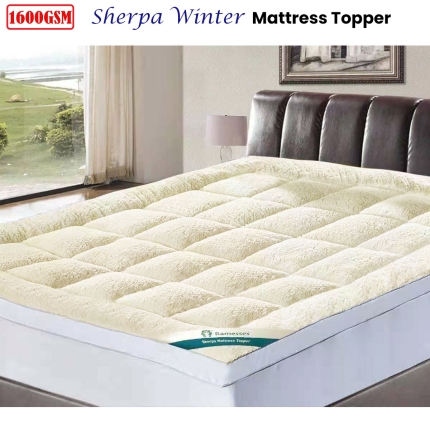 Ramesses 1600GSM Sherpa Winter Mattress Topper King Single - Image 2