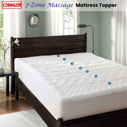 Ramesses 1200GSM 7-Zone Massage Mattress Topper Double - Image 2